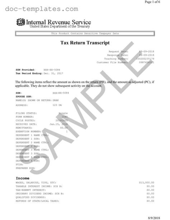 How to request an individual tax return transcript?